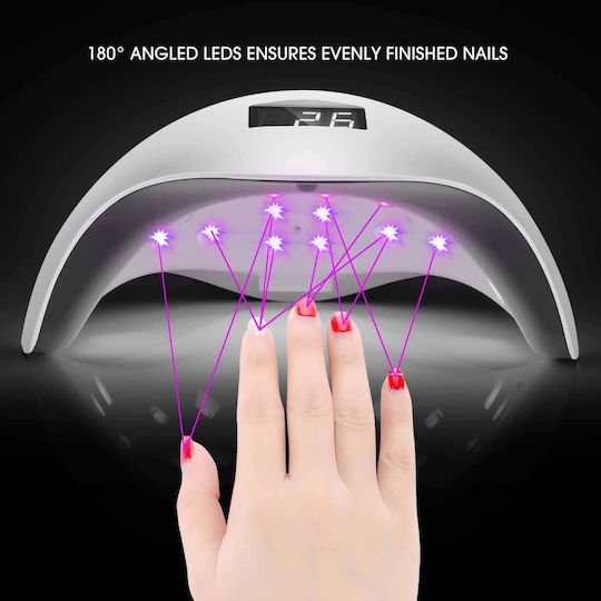 5 Uvled Лампа за изпичане на нокти UV / LED 48W Бял