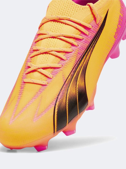 Puma Ultra Ultimate FG/AG Χαμηλά Ποδοσφαιρικά Παπούτσια με Τάπες Κίτρινα