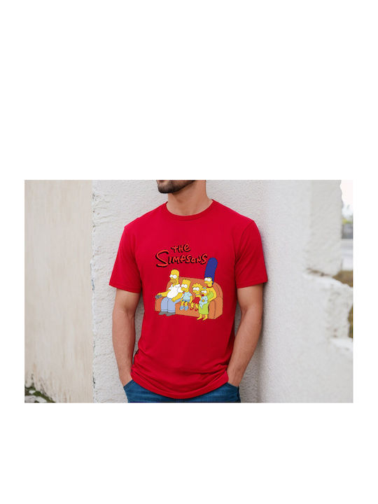 Fruit of the Loom Family Original T-shirt Κόκκινο Βαμβακερό