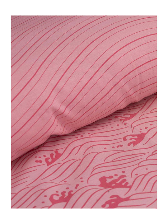 Madi Set Cearșafuri cu Elastic 160x200+30cm. Petalmesh Roz 4buc