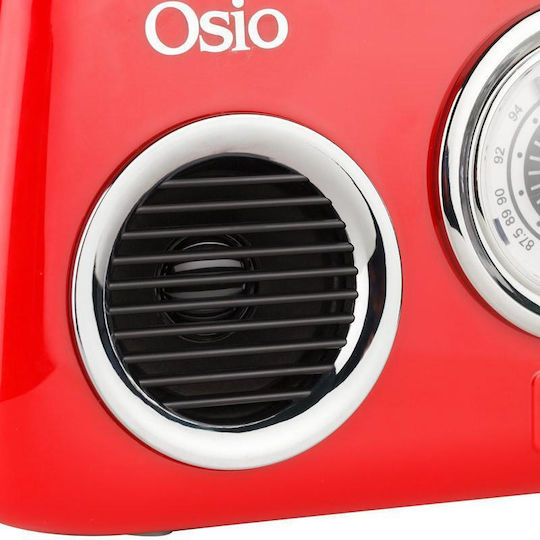 Osio OPR-3040R Retro cu Bluetooth și USB Roșu