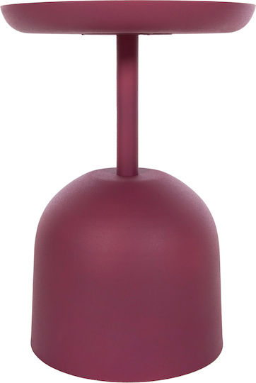Rundes Beistelltisch Delbel Metall Rosa M36xB36xH49cm