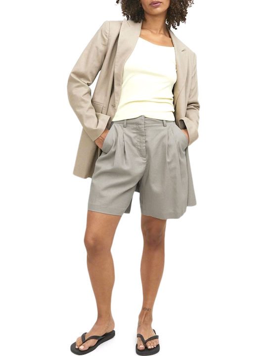 Women's Linen High-waisted Shorts Beige