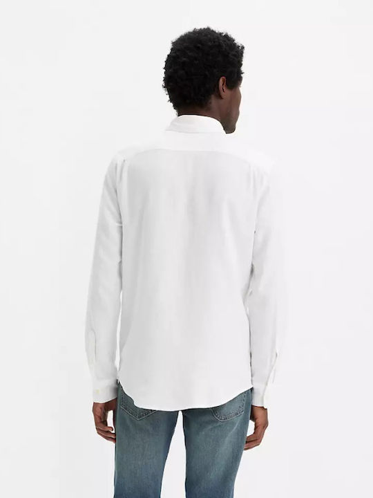 Levi's Sunset 1 Pocket Standard Λινό Πουκάμισο Λευκο