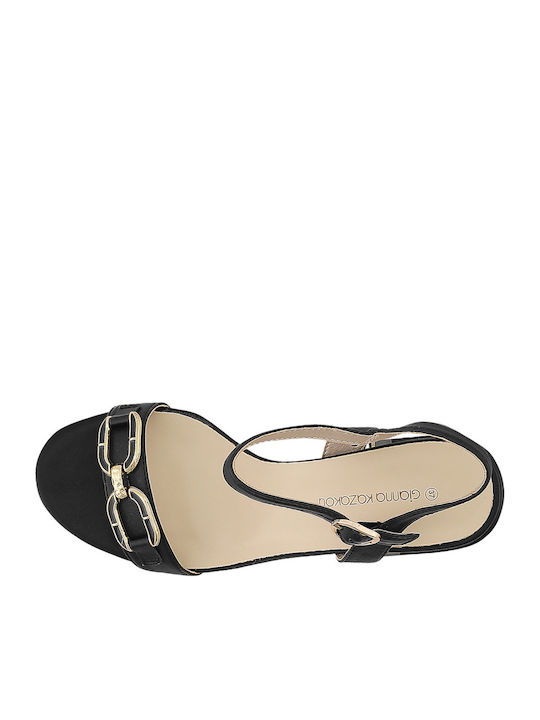 Serva Leather Sandals Black