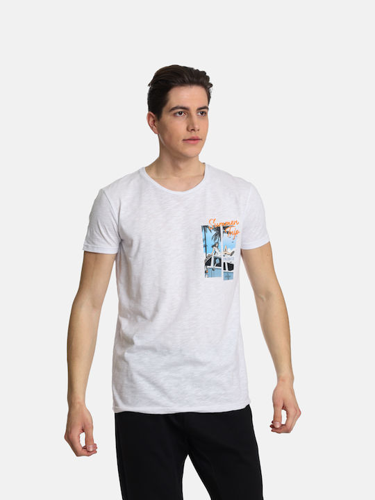 Paco & Co Ανδρικό T-shirt Κοντομάνικο Λευκό