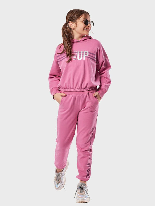 Εβίτα Kids Sweatpants Set Fuchsia 2pcs