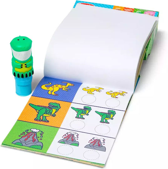 Melissa & Doug Children's Craft Sticker WOW! Activity Book with Sticker Stamp, Dinosaur for Children 3 Years Olive