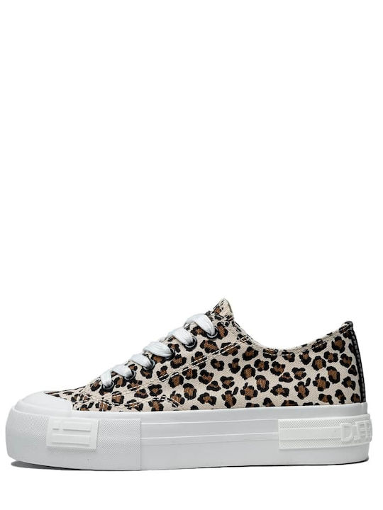 One Way Adidași Flatforms Pentru Femei Leopard