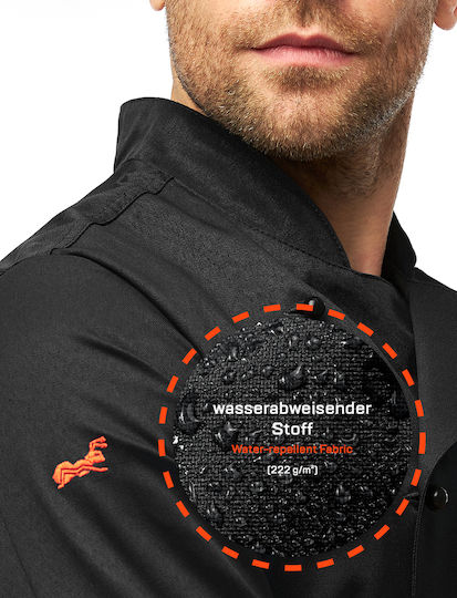 strongAnt Coat Chef Black with Long Sleeve Easyclean