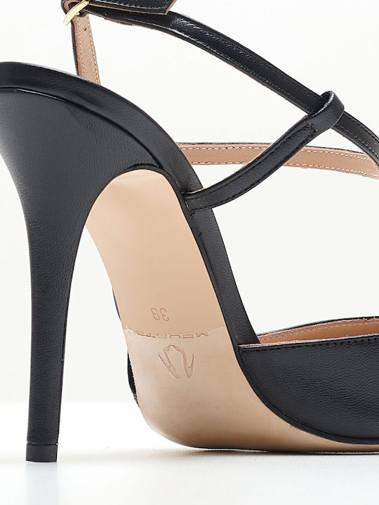 Leather Black Heels