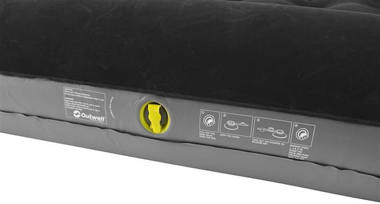 Outwell Inflatable Sleeping Mattress Single with Built-in Pump Classic 185x72x20εκ. Black