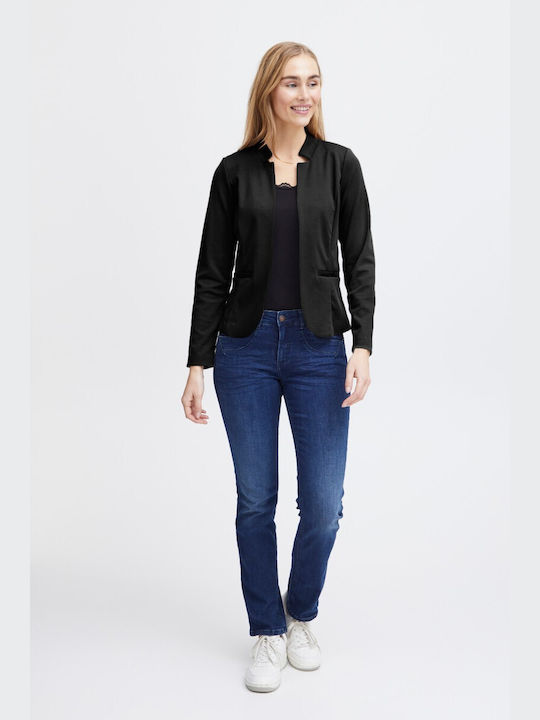 Fransa Long Women's Blazer Black