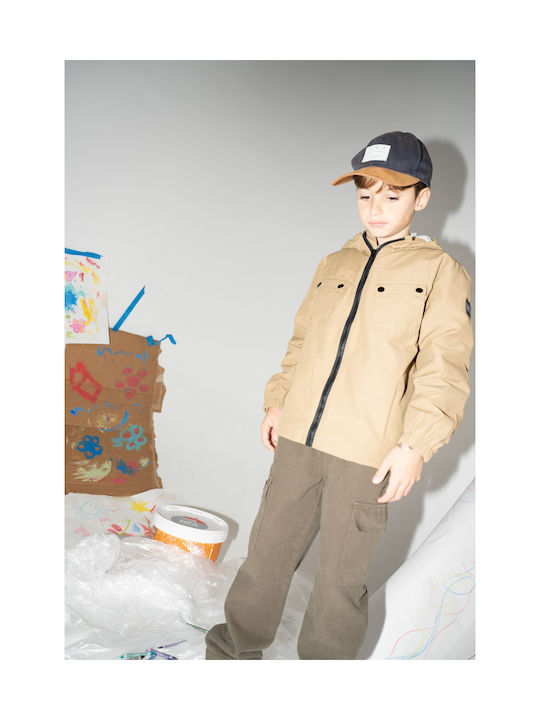 Hashtag Kids Casual Jacket Windproof with Hood Taba