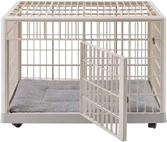 Vesta Dog Wire Cage Medium Beige Heavy Duty 81x55.5x62.5cm