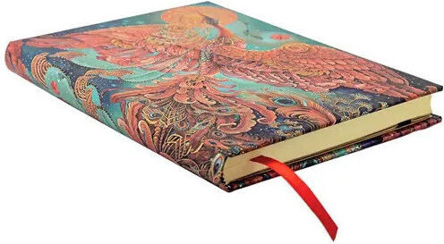 Paperblanks Firebird Midi Тетрадка 72 Листа B6 На райета Червен