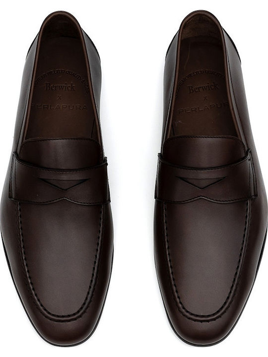 Leder Herren Mokassins in Braun Farbe