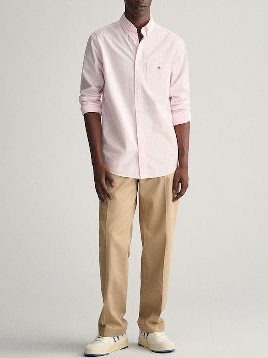Long-sleeved Shirt Checked LightPink