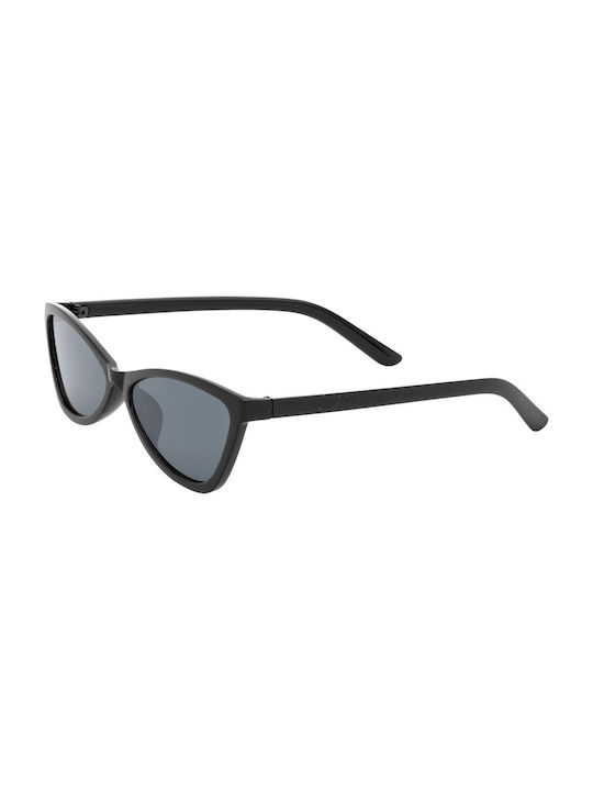 Women's Sunglasses with Black Plastic Frame and Black Lens 01-6789-1