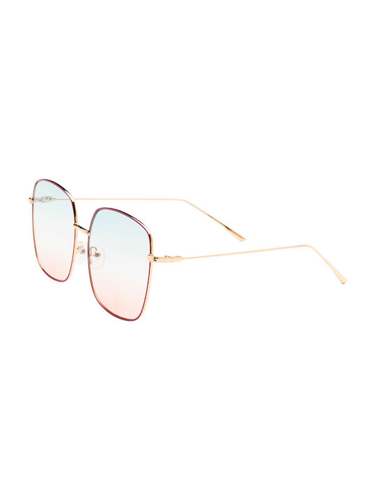 Somma Femei Ochelari de soare cu Rose Gold Din metal Rame și Multicolor Ochelari de soare Lentilă 01-9099-3