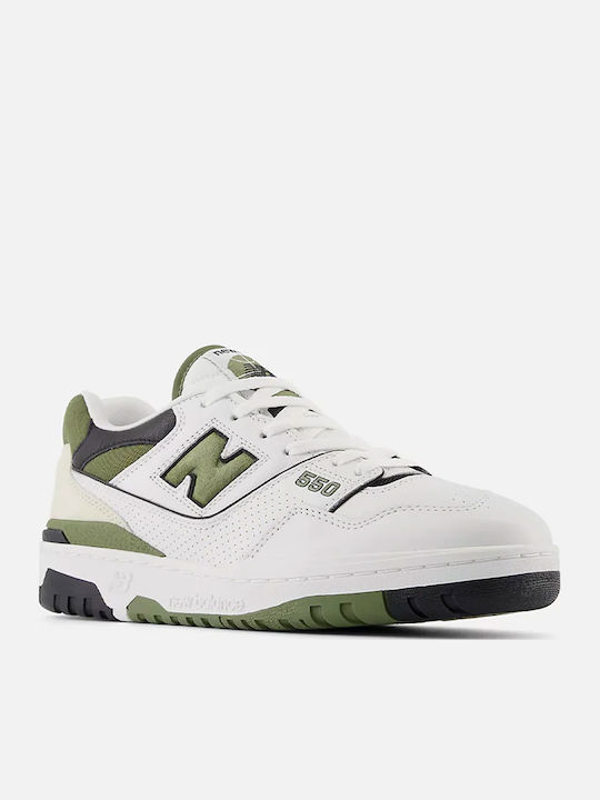 550 Court Sneakers White / Dark Olive