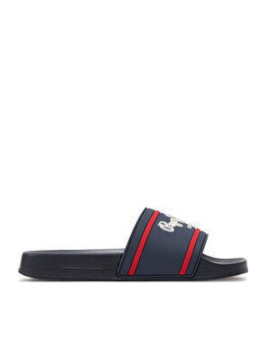 Kinder Flip Flops Marineblau Slider Logo