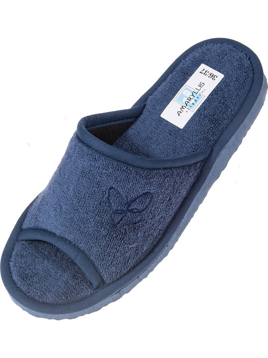 7312 Terry Winter Women's Slippers Blue