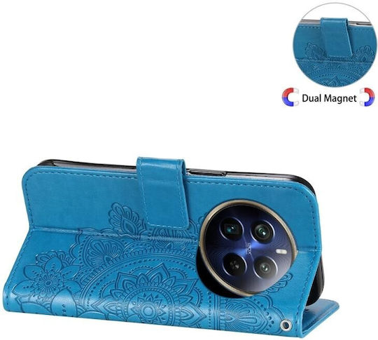 Flowers Brieftasche Blau (Realme 12 Pro / 12 Pro+)