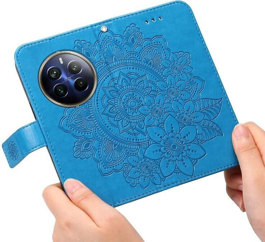Flowers Brieftasche Blau (Realme 12 Pro / 12 Pro+)