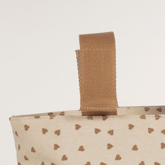 Walking Mum Beige Stroller Organizer Poppy Cinnamon Hearts