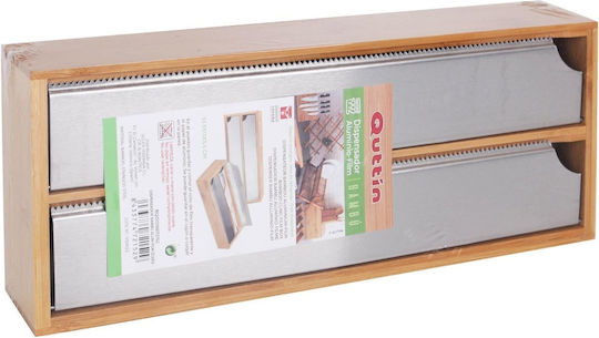 Quttin Distribuitor de role Lemn Gri 33x13x5.5cm DXCF0QMBM