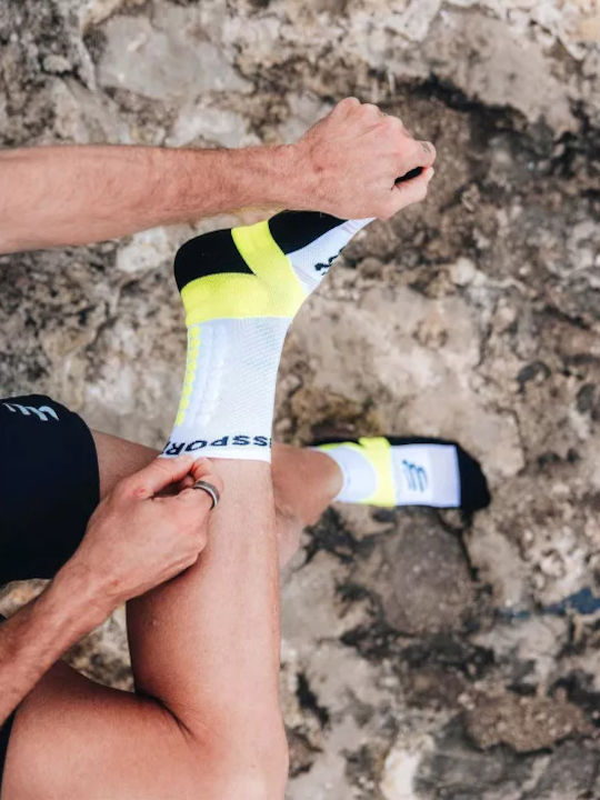 Compressport Ultra Trail V.2 Laufsocken Weiß 1 Paar
