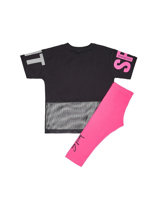 Sprint Kids Set with Leggings Summer 2pcs Pink