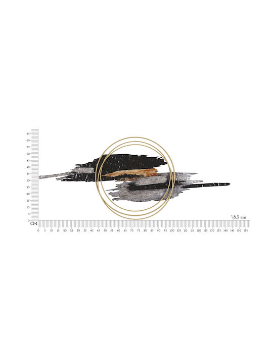 Mauro F Wall Decor Black Made of Metal 144.8x8.3x64.1cm