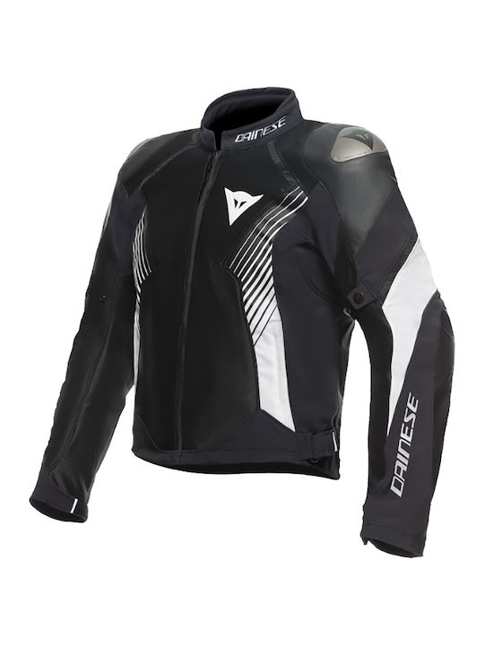Dainese Super Rider 2 Men's Riding Jacket Leather 4 Seasons Waterproof Black/White