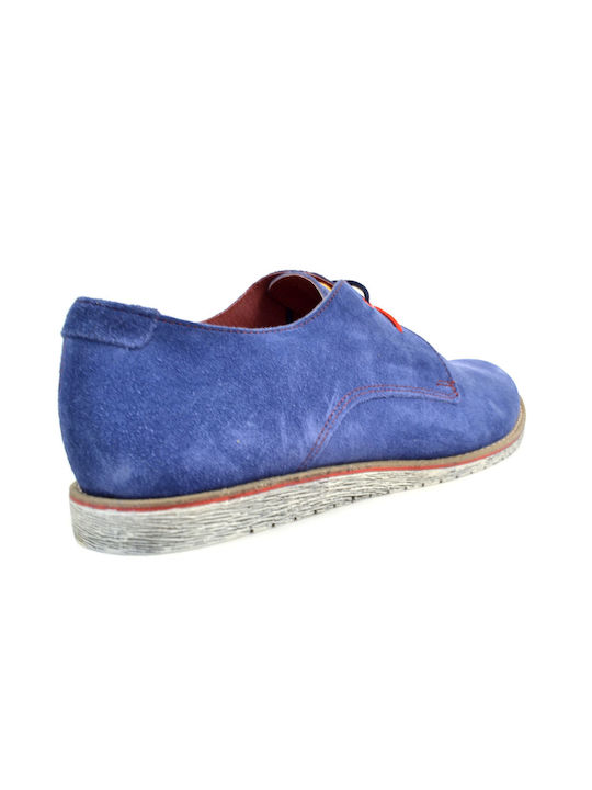 Nice Step Leder Herren Freizeitschuhe Blau