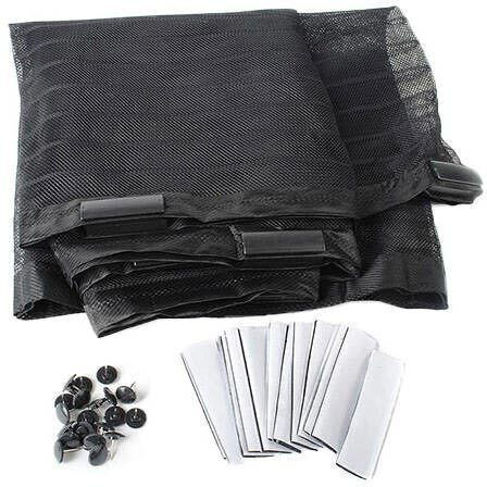Pet Friendly Door Mosquito Net with Velcro with Magnetic Clasp Black 100x210cm