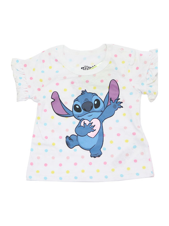 Kinder-Set mit Leggings Sommer 2Stück White Lilo & Stitch