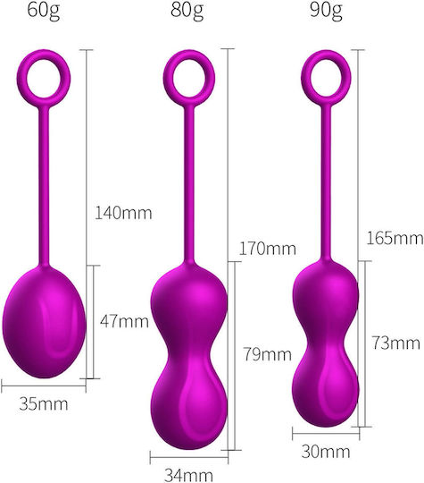 Set Of Geisha Balls For Exercising Kegel Muscles 3pcs