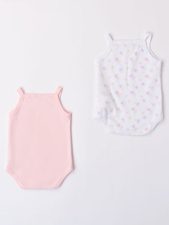 iDO Baby Bodysuit Set White-pink