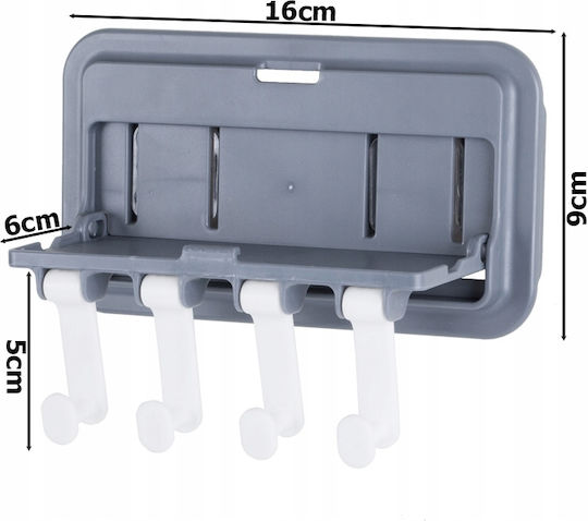 Raft De Perete Din Plastic 16x9cm Gri