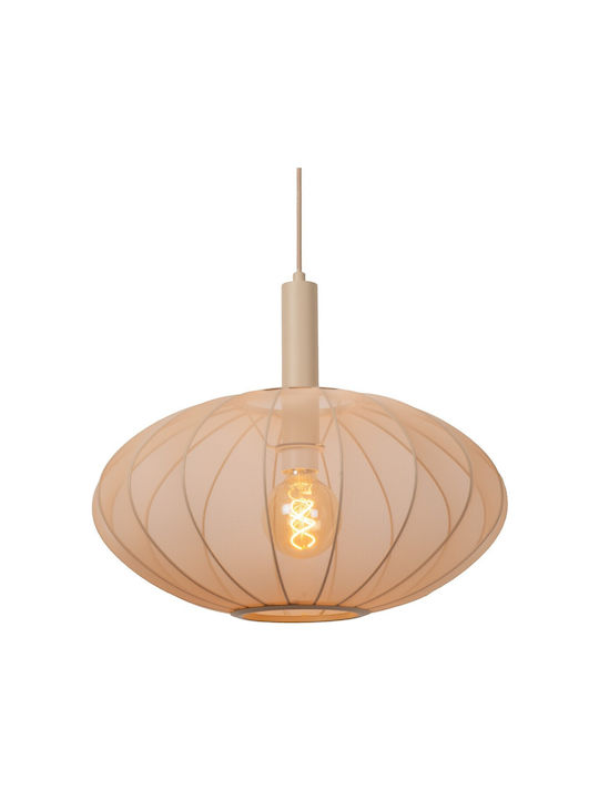 Lucide Lightning Adjustable Pendant Light Beige with Socket E27 50cm