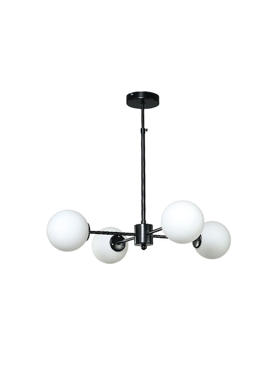 Inlight Hängelampe Schwarz für 4 Lampen G9