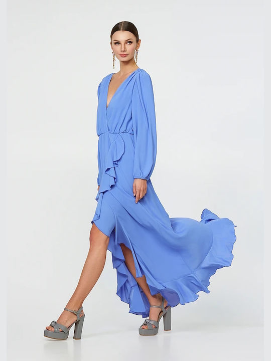 Lynne Maxi Dress Wrap with Ruffle Raff