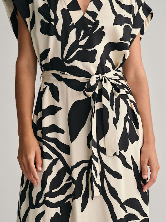 Summer Midi Dress Black/White