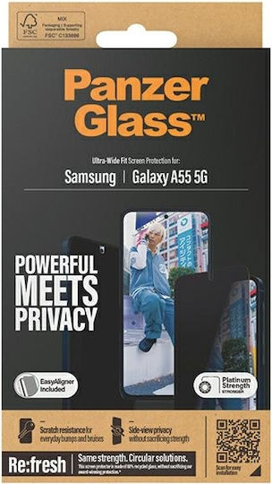 PanzerGlass Ultra-wide Fit Privacy Tempered Glass (Galaxy A55)