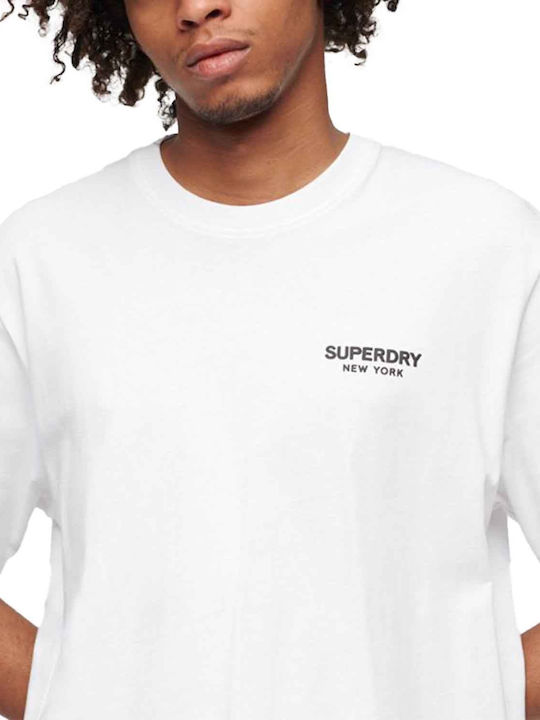 Superdry Sports Men's Athletic T-shirt Short Sleeve White