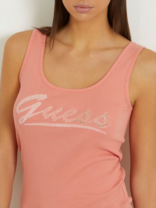 Guess Damen Bluse Ärmellos Rosa