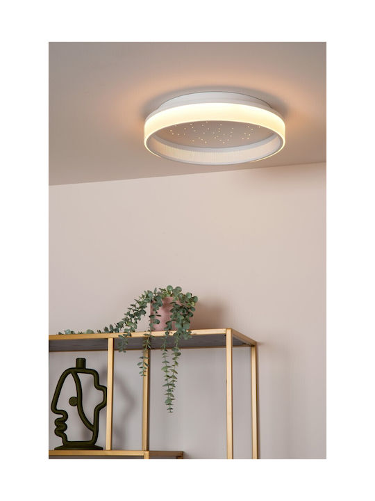 Lucide Lightning Φωτιστικό Πλαφονιέρα Οροφής 40εκ. Λευκή με Ενσωματωμένο LED