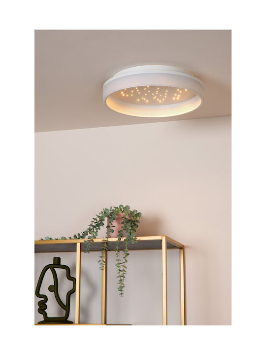 Lucide Lightning Φωτιστικό Πλαφονιέρα Οροφής 40εκ. Λευκή με Ενσωματωμένο LED